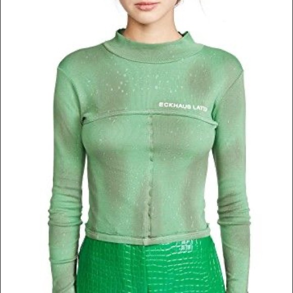 Eckhaus Latta Lapped Baby Turtleneck sz M - Picture 1 of 4